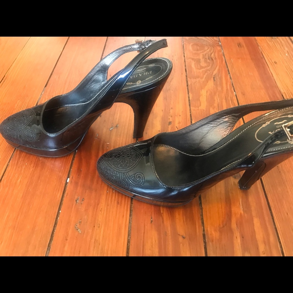 Prada black slingback heels - Picture 4 of 6
